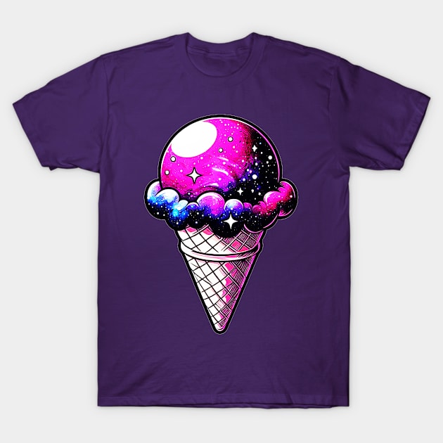 Space Cream Cone 205 T-Shirt by Korey Watkins